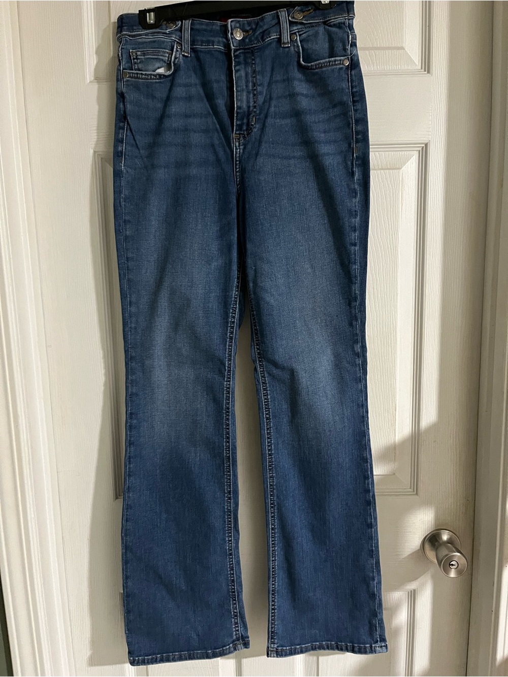 Guess Women's Medium Blue Flare High Rise Jeans